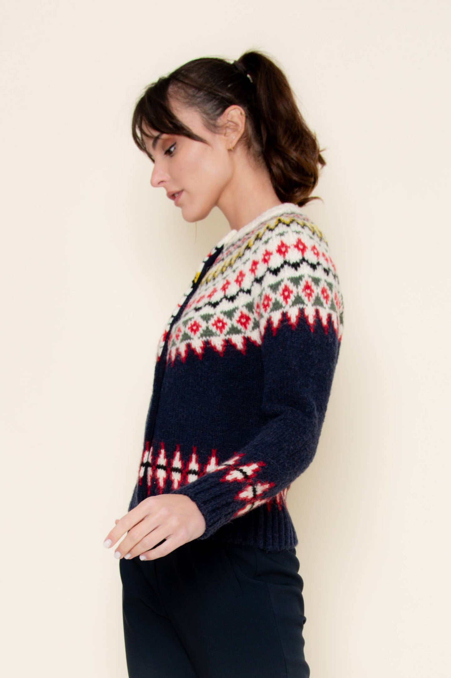 Fair Isle Button Down Sweater