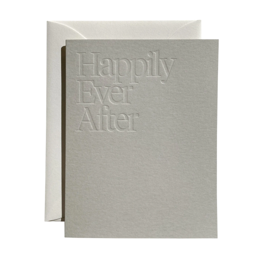Happily Ever After Greeting Card - Cream