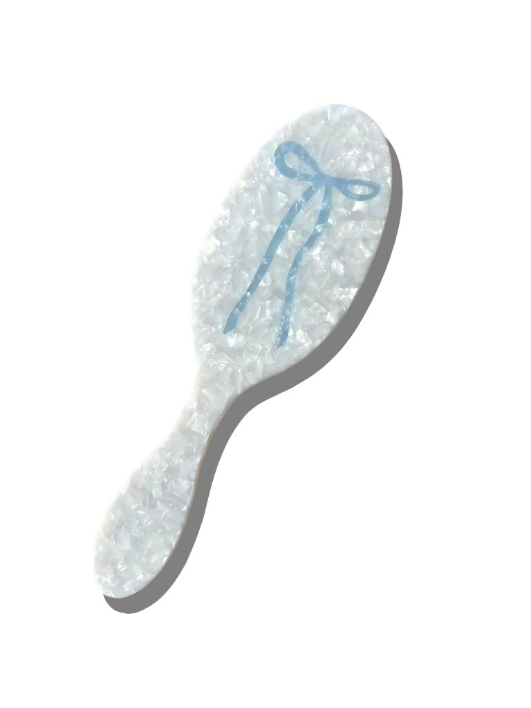 Blue Bow Hair Brush