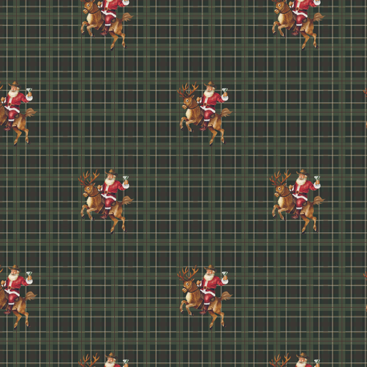 Santa Martini Wrapping Paper