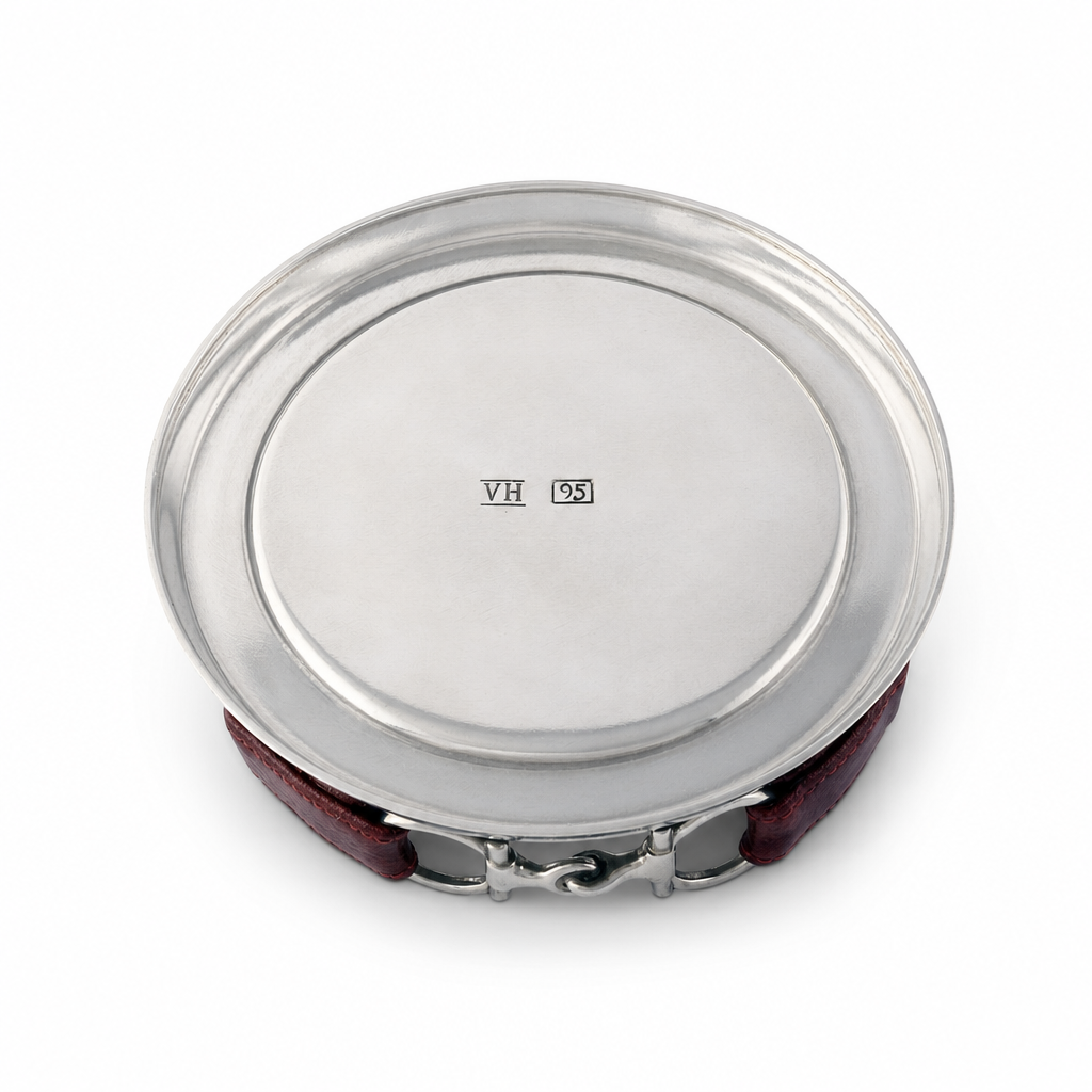 Equestrian Horse Bit Leather Wine Coaster