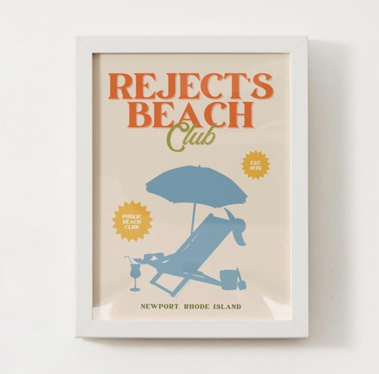 Reject’s Beach Art Print - Coastal Ave Design