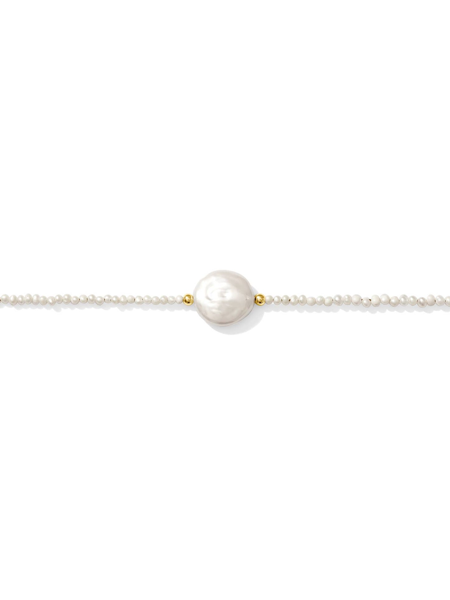 Mystic Coin Pearl Gem Necklace Freshwater Pearl - GOLD FILL - Kaylie Dawn