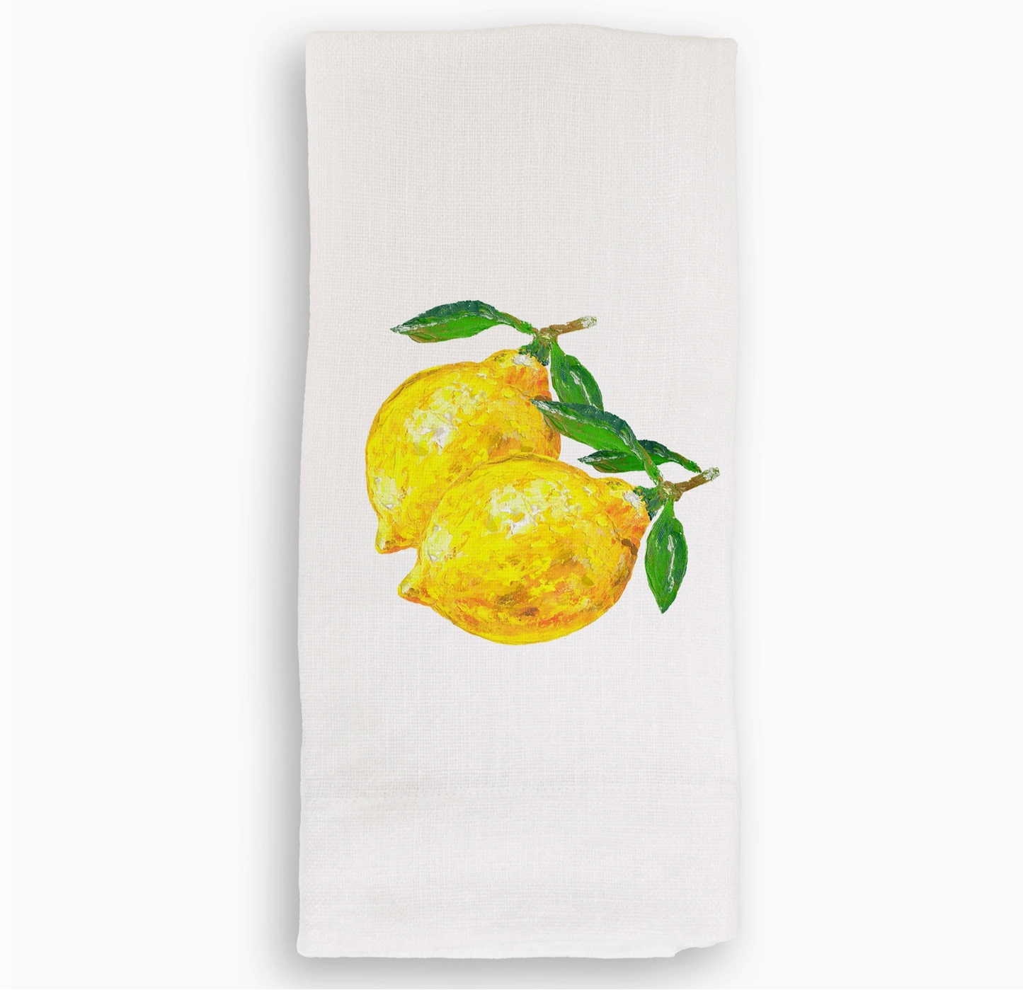 Two Lemons Linen Tea Towel