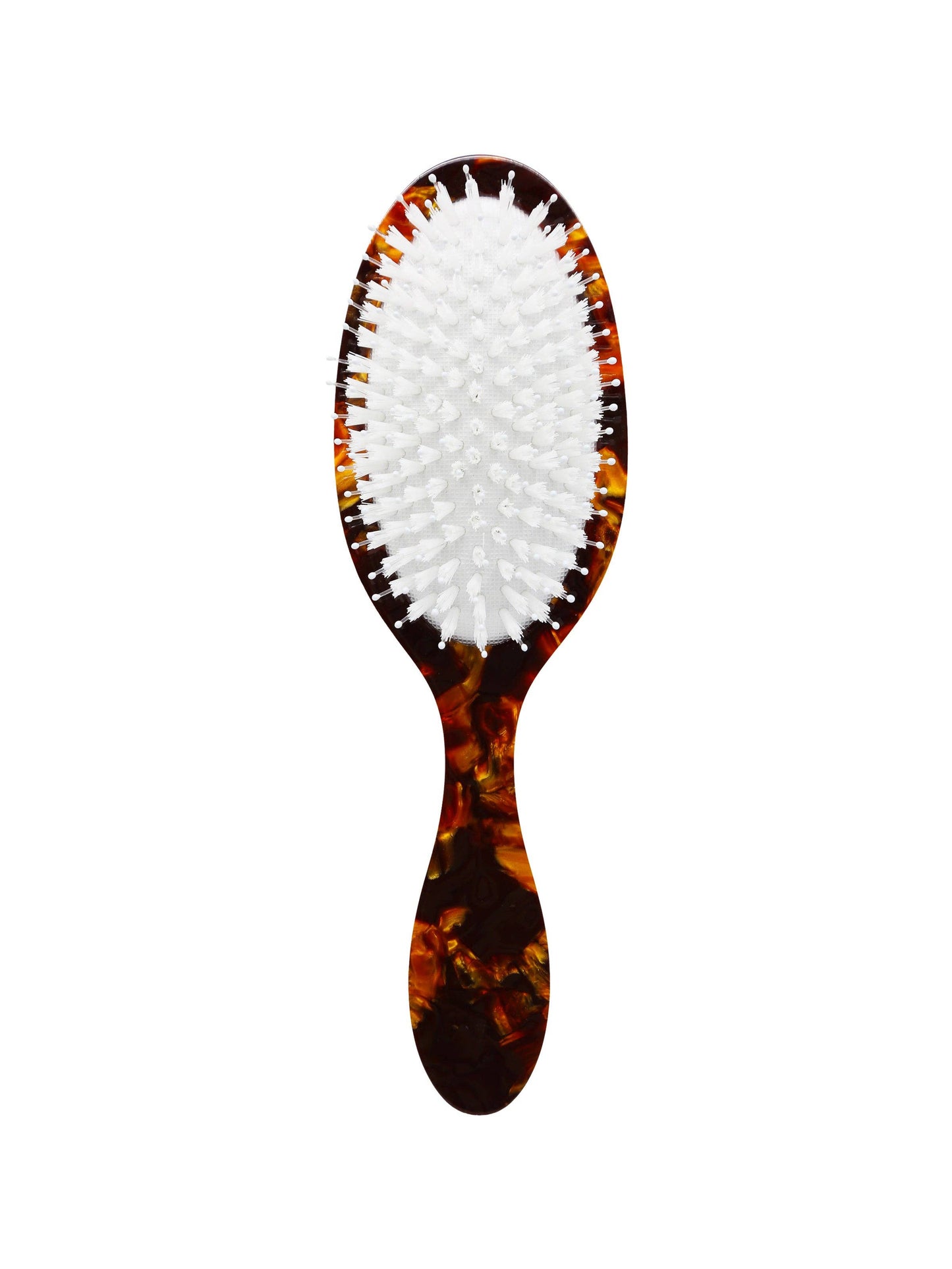 Hand-painted Brown Sakura Blossom Hair Brush
