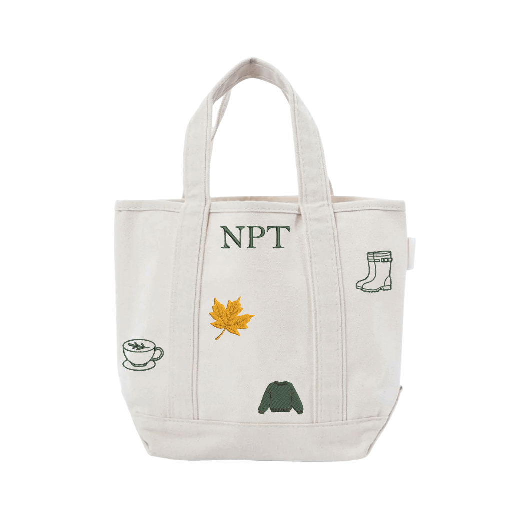 Preorder: NPT Autumn Mini Boat Tote - Green - Casa Nuccia