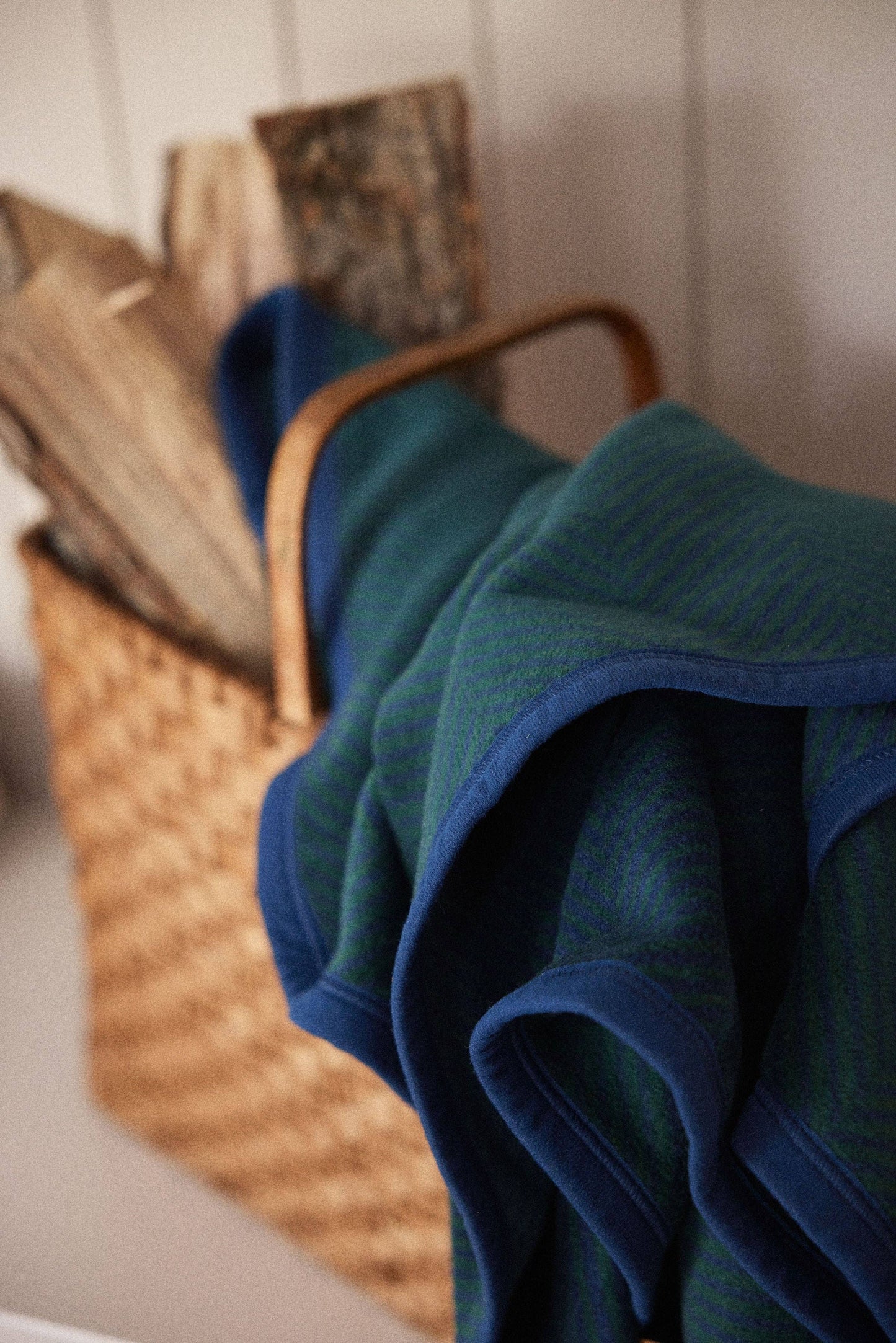 Harborview Herringbone Blue Spruce Blanket - Chappywrap