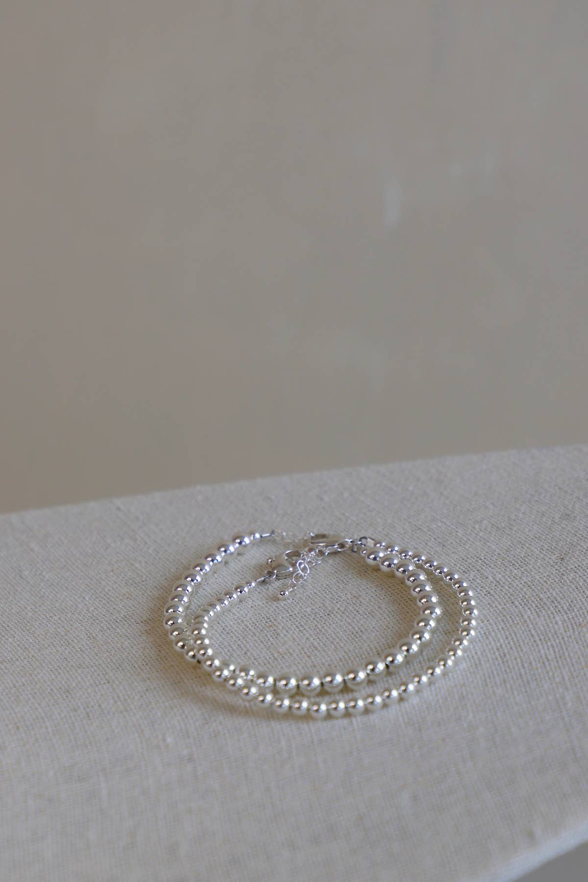 Silver Filled Beaded Bracelet - 5mm - Katie Waltman