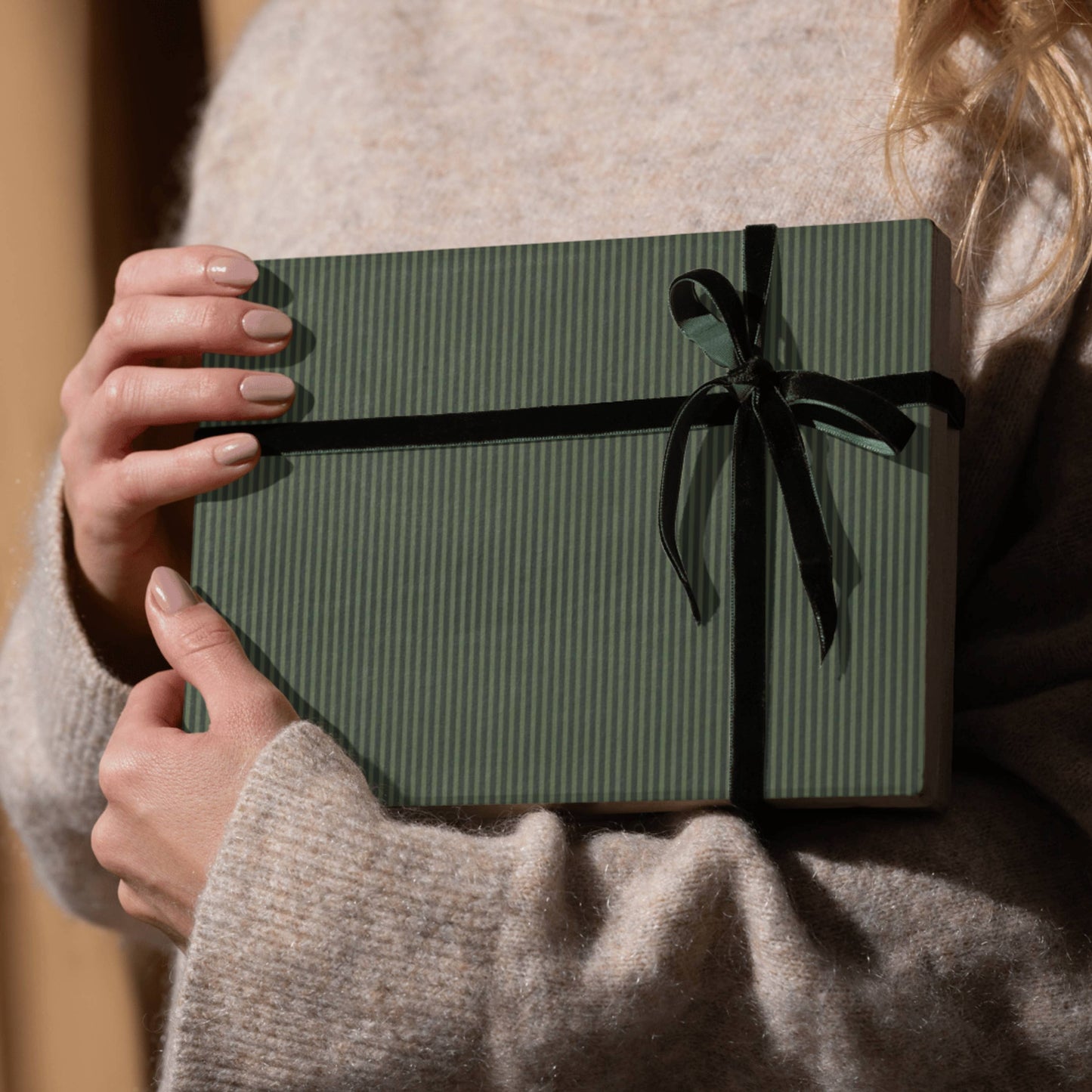 Green Pinstripe Wrapping Paper