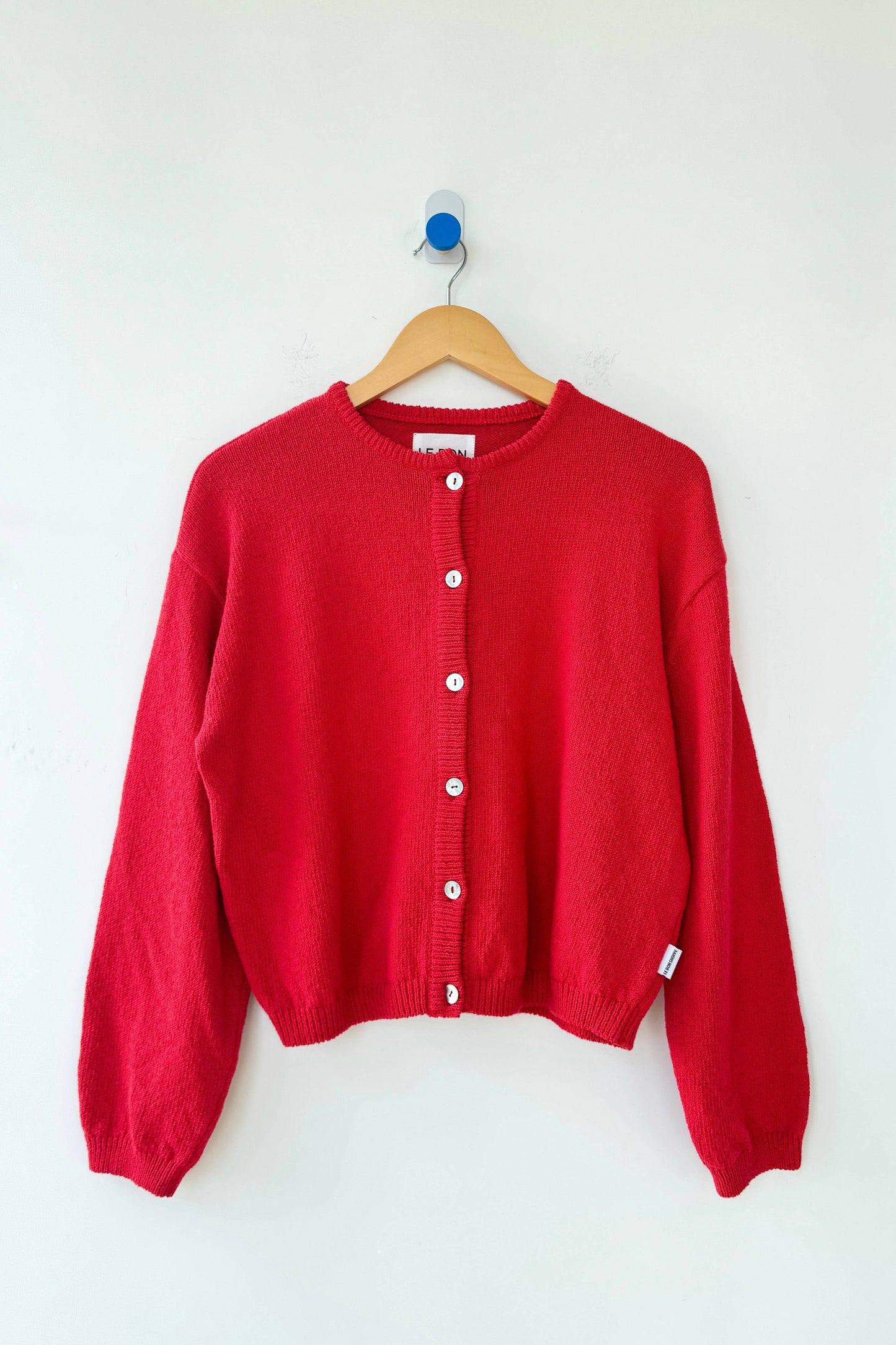 Cotton Leila Cardigan - Red - Le Bon Shoppe