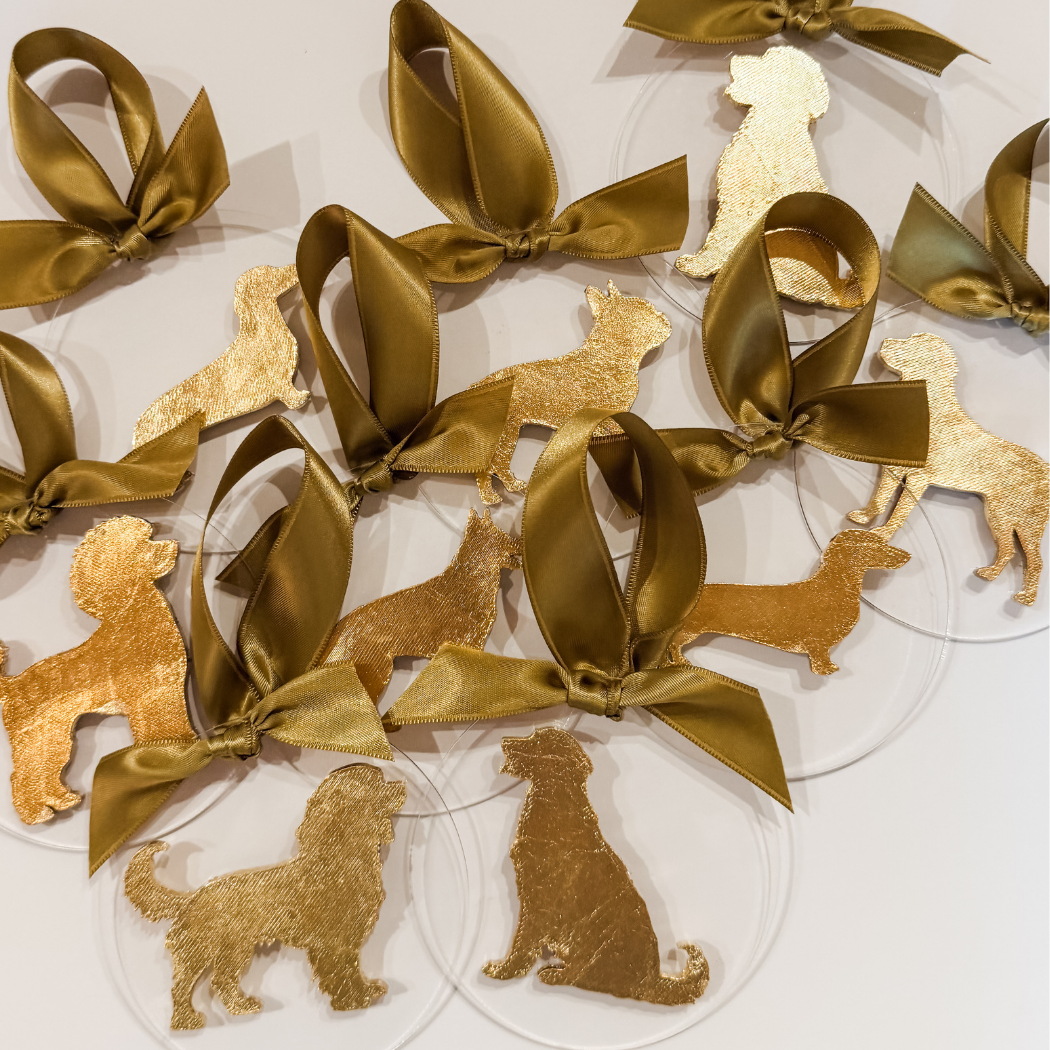 Gold Leaf Dog Breed Acrylic Ornament - Goldendoodle