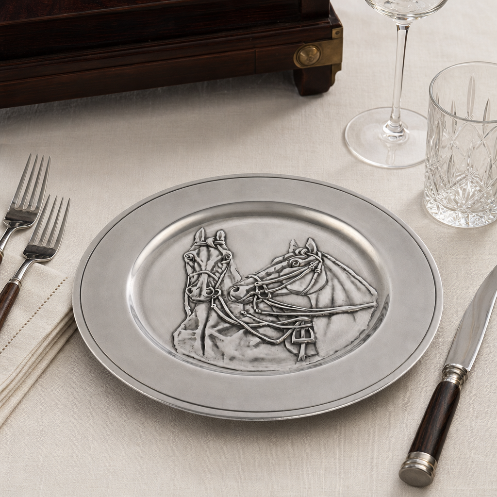 Pewter Thoroughbred Horse Charger