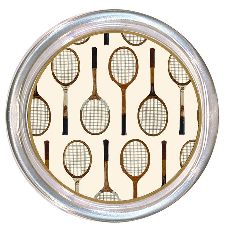 Antique Tennis Racket Pattern Ivory