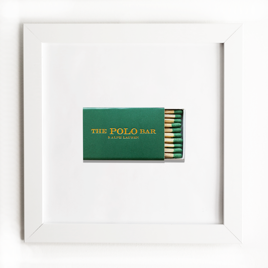 The Polo Bar Matchbox Print with White Frame
