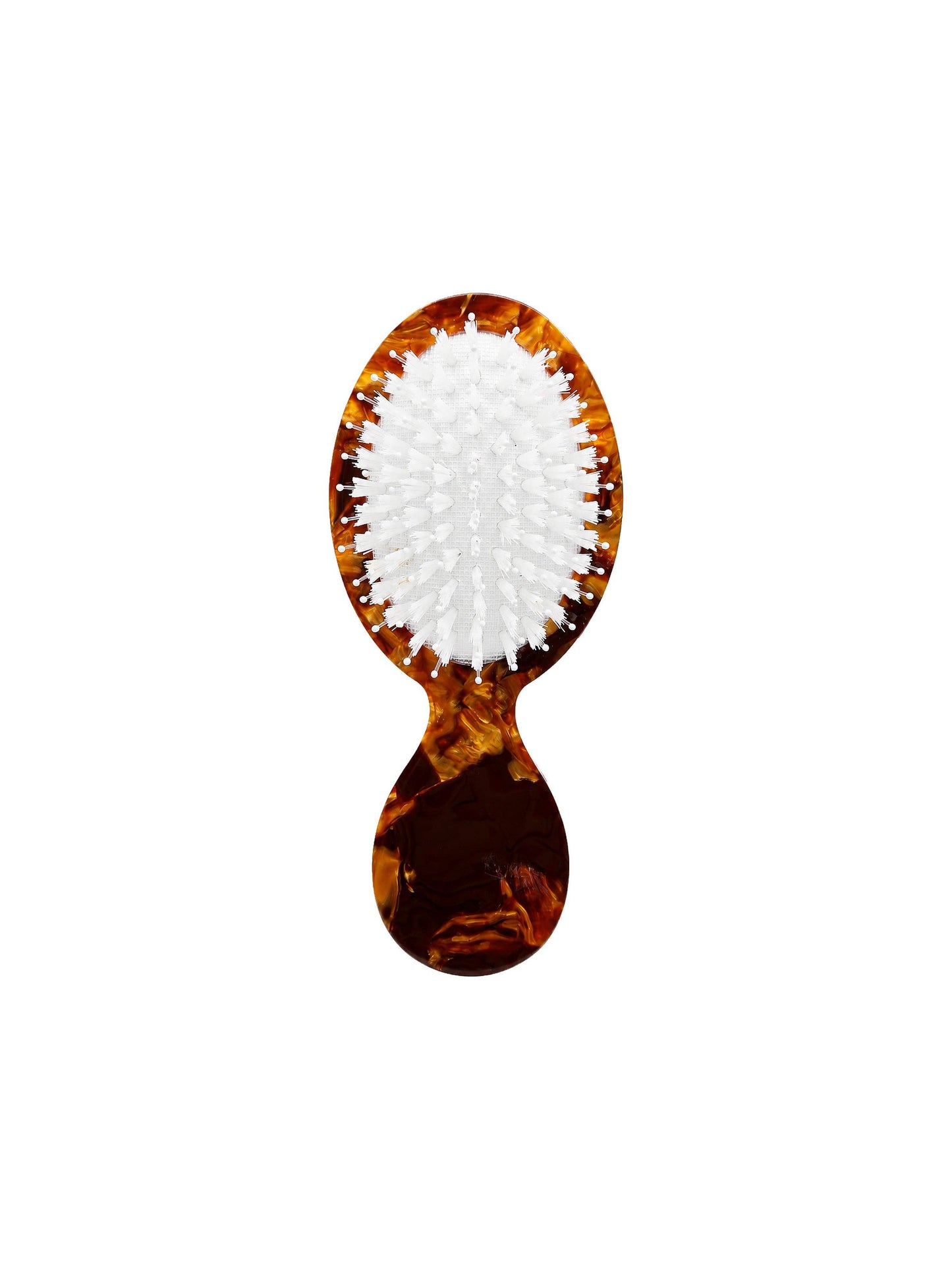 Hand-painted Brown Sakura Blossom Hair Brush