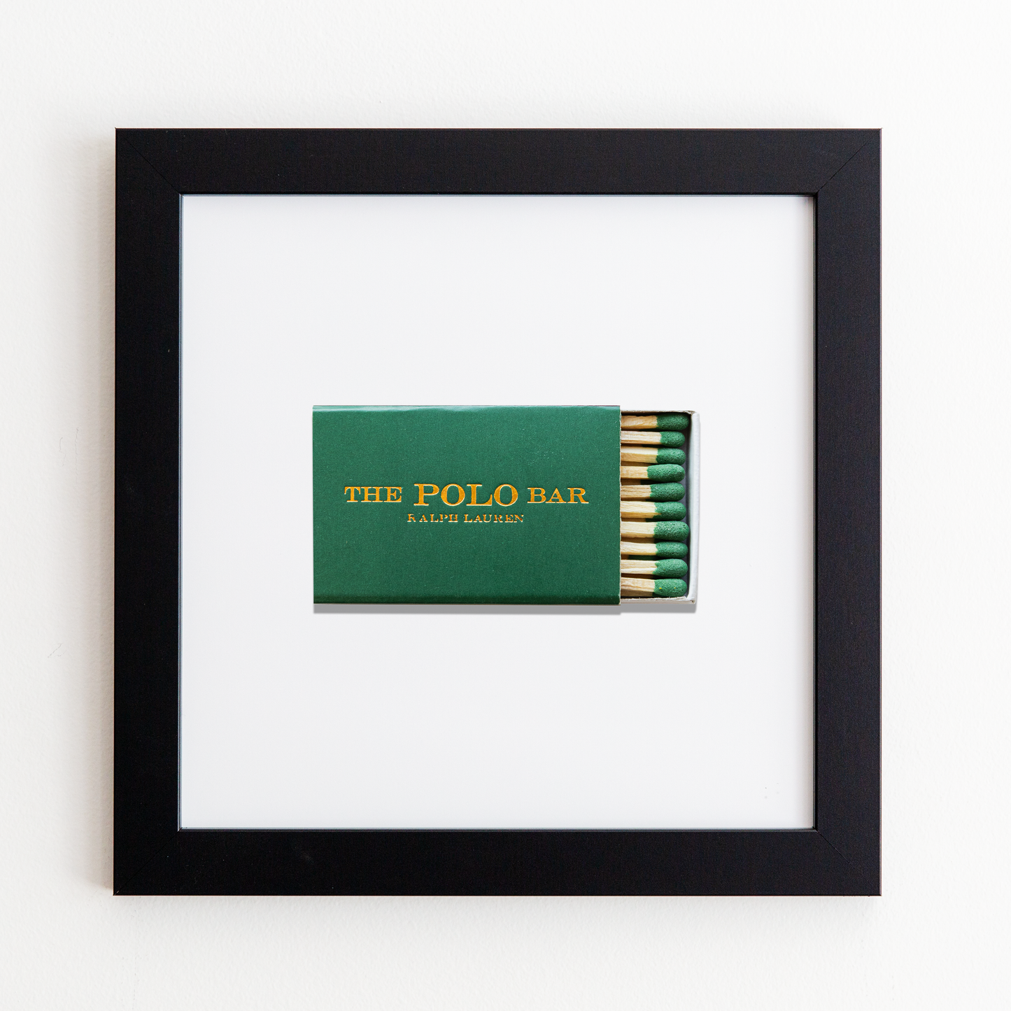 The Polo Bar Matchbox Print with White Frame