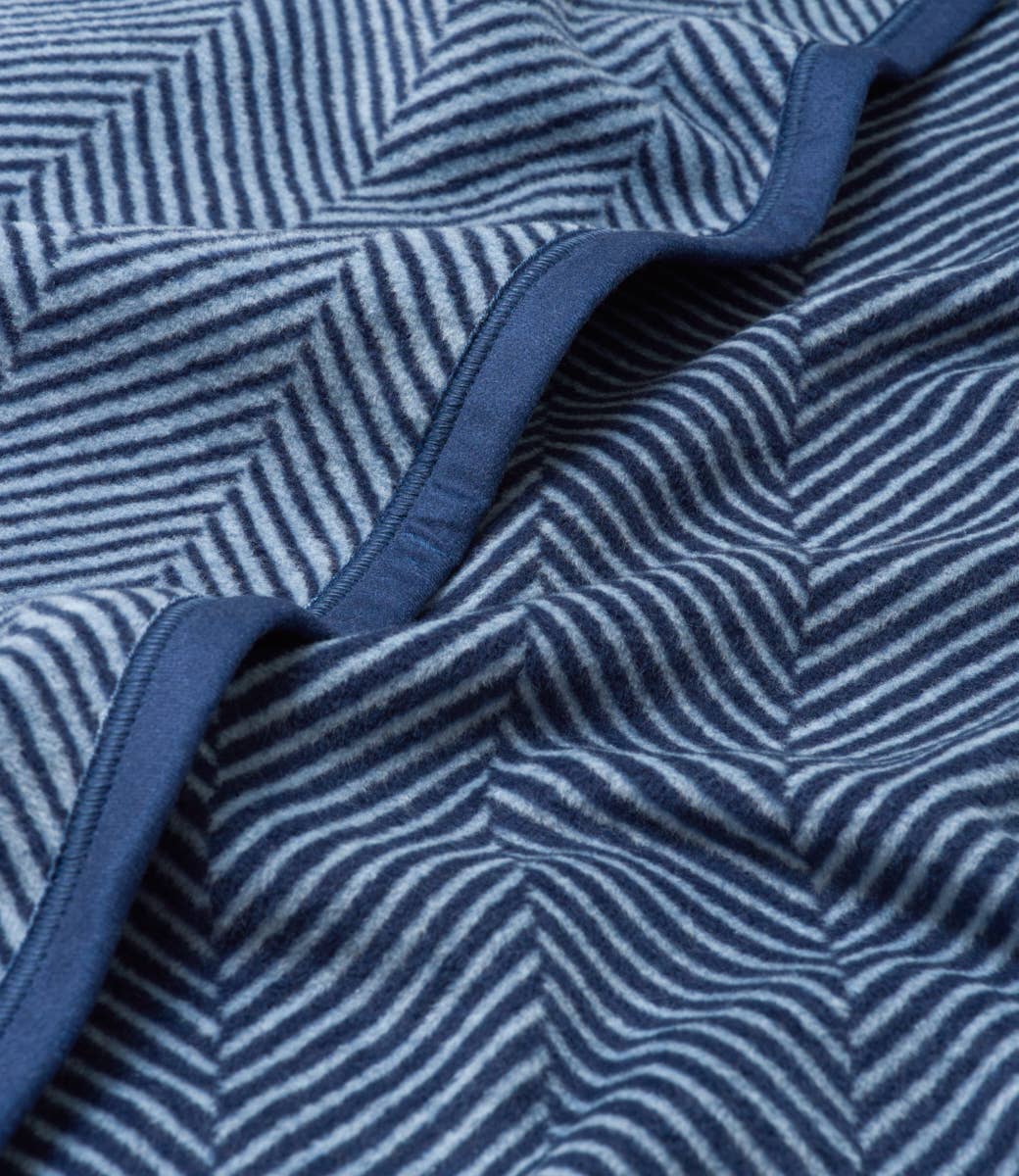 Harborview Herringbone Navy Blanket - Original