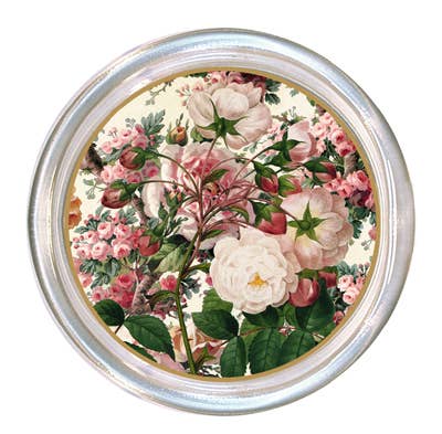 Pink and Green Flowers Bouquet Coaster