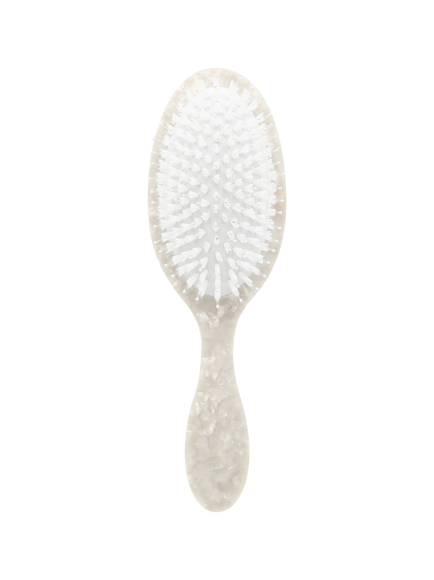 Hand-painted White Sakura Blossom Hair Brush