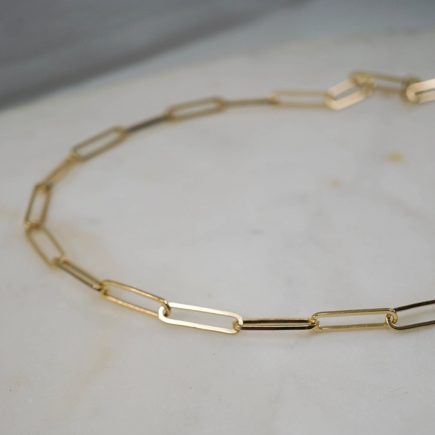 Paperclip Chain Gold Filled Necklace - JoeLuc