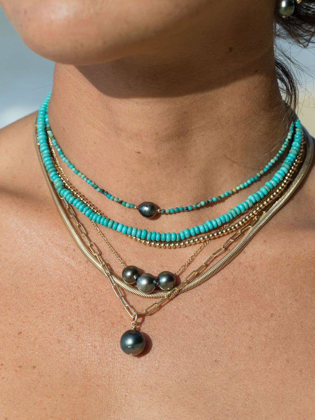Tahitian Pearl Pendant Necklace - 18 in