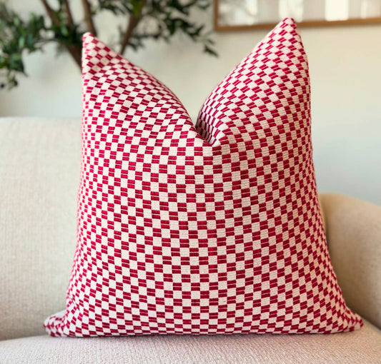 Laurel Check Designer Pillow