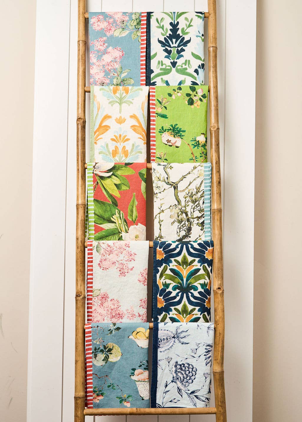 Linen Tea Towel - Hydrangea Sky