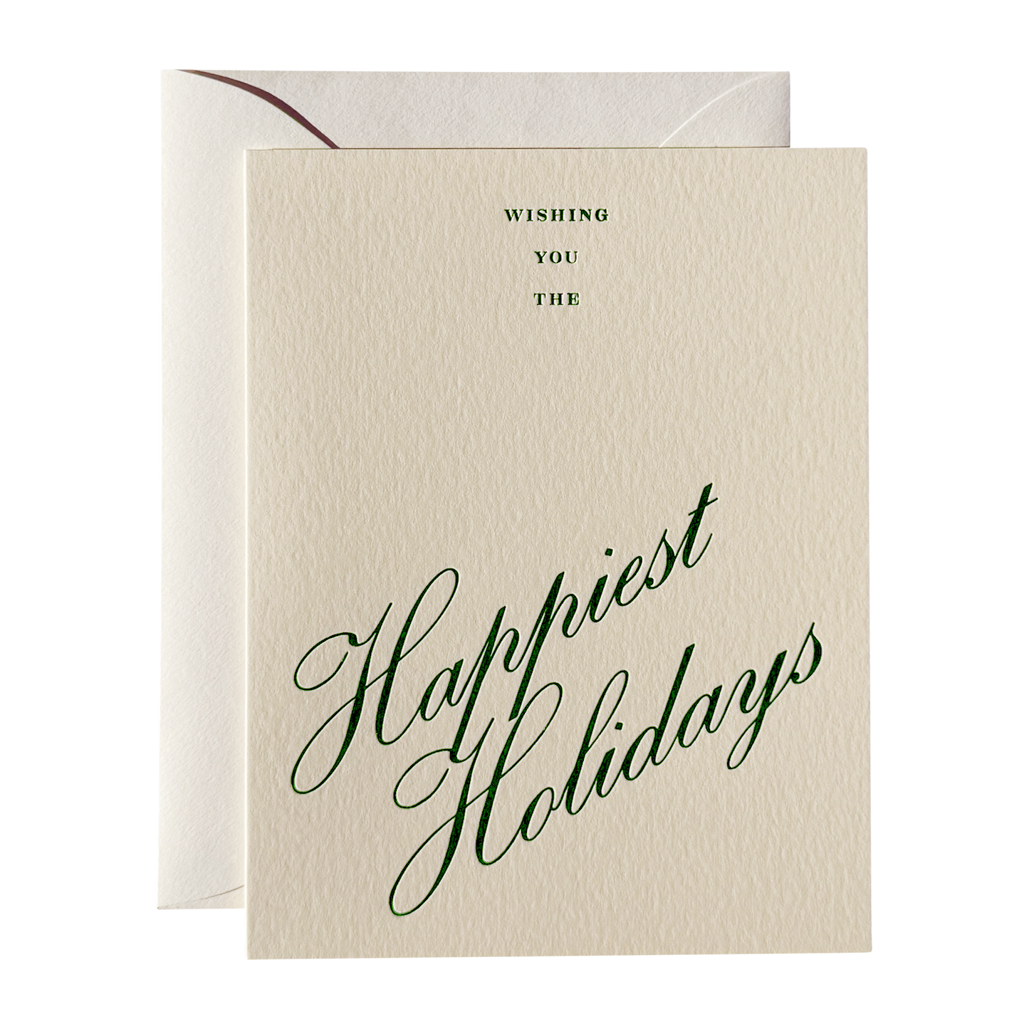 Happiest Holidays Greeting Card - Cream