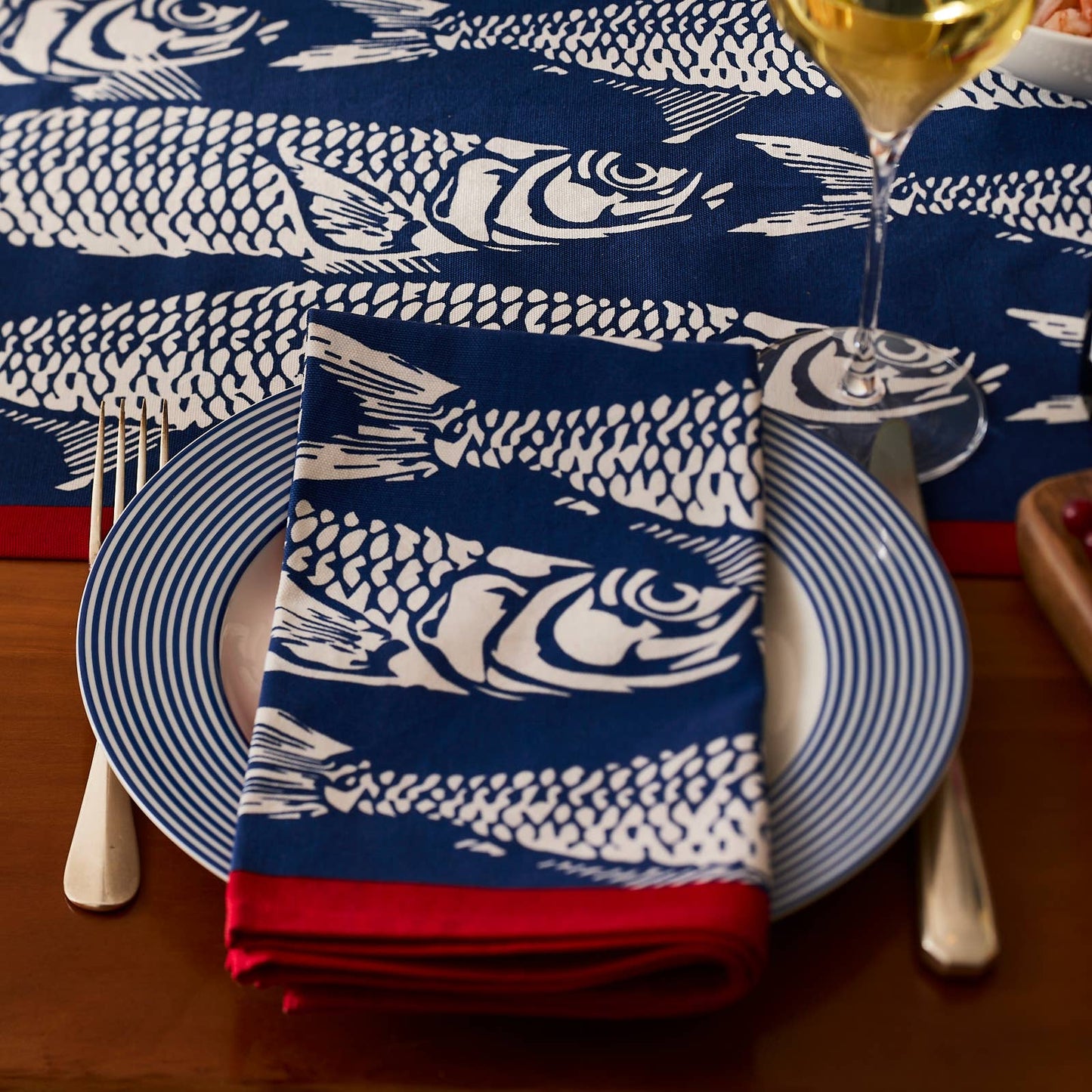 Sardines Dinner Napkins - Set of 4