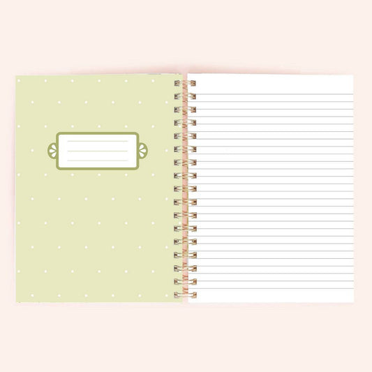 Green Florals Spiral Notebook