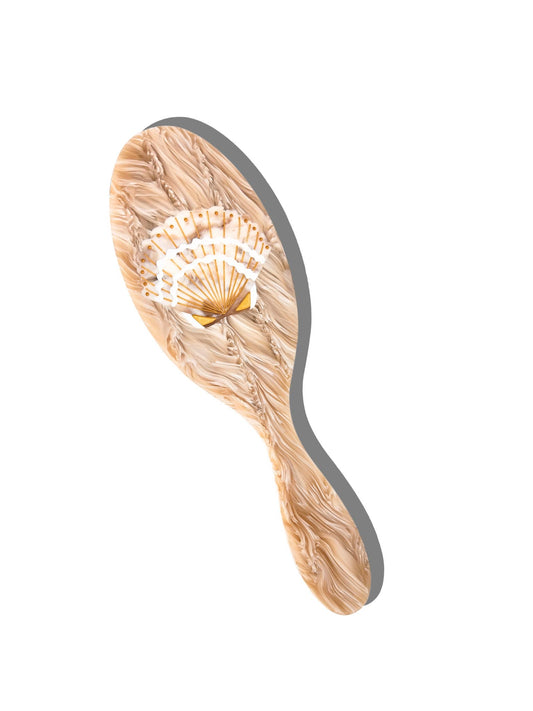 Hand-painted Seashell Hair Brush