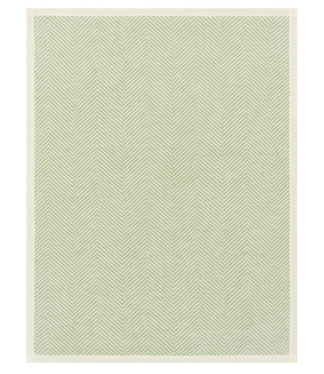 Harborview Herringbone Sprout Green Mini Blanket - Chappywrap