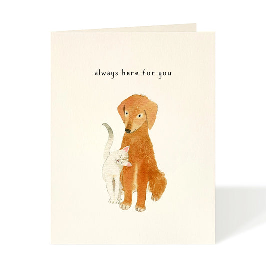 Friend in Need - Dog Cat Friendship Greeting Card - Felix Doolittle