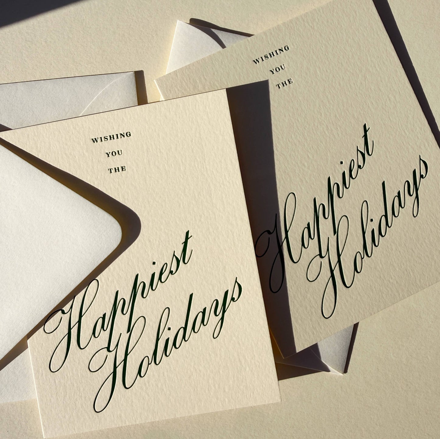 Happiest Holidays Greeting Card - Cream