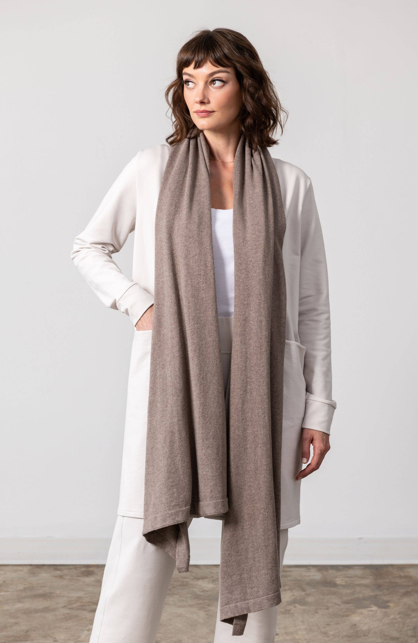 Dreamsoft Organic Cotton Travel Scarf Latte
