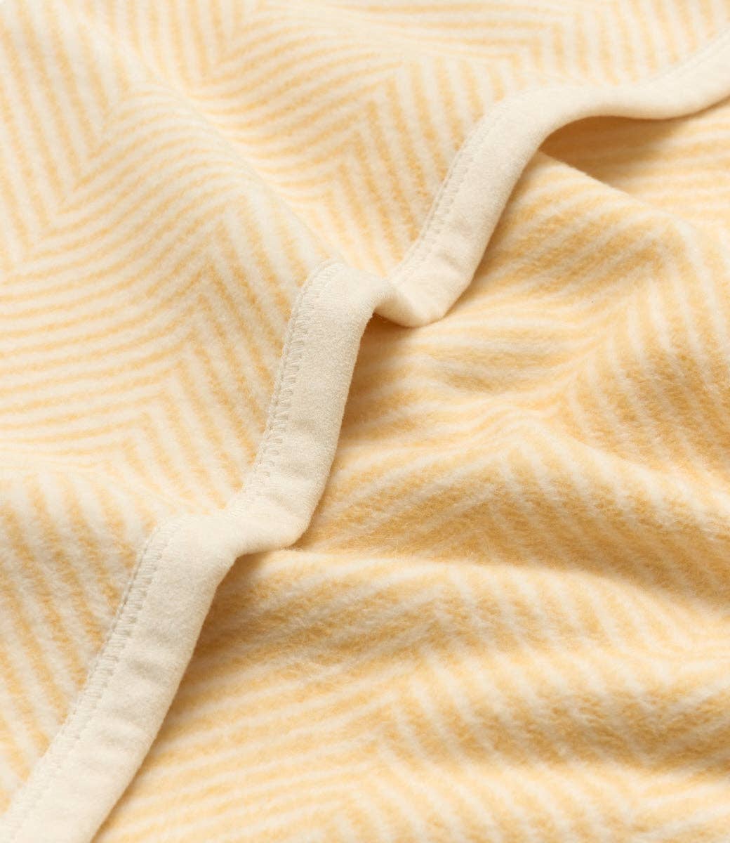 Harborview Herringbone Butter Yellow Mini Blanket - Chappywrap
