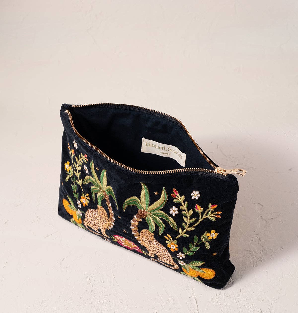 Jungle Paradise Jaguar Charcoal Everyday Pouch - Elizabeth Scarlett