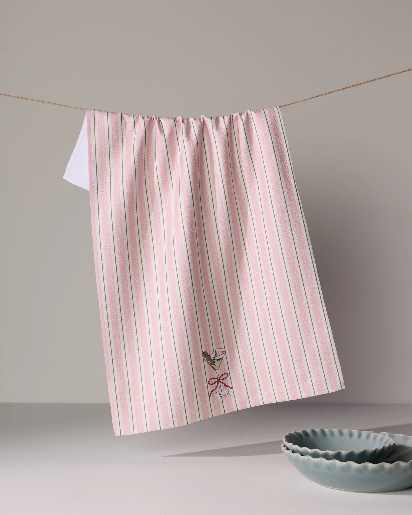 Martini Stripe Tea Towel - Mahjong