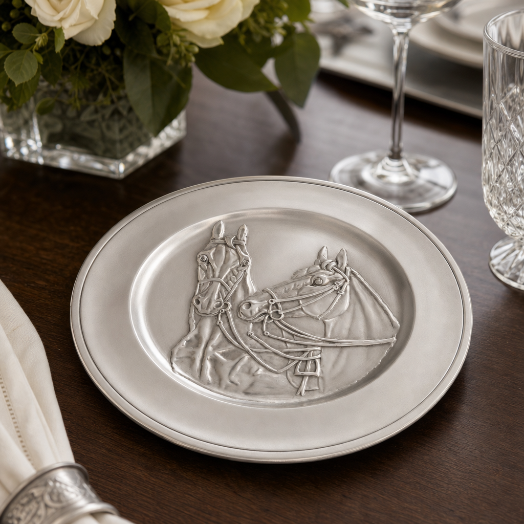 Pewter Thoroughbred Horse Charger