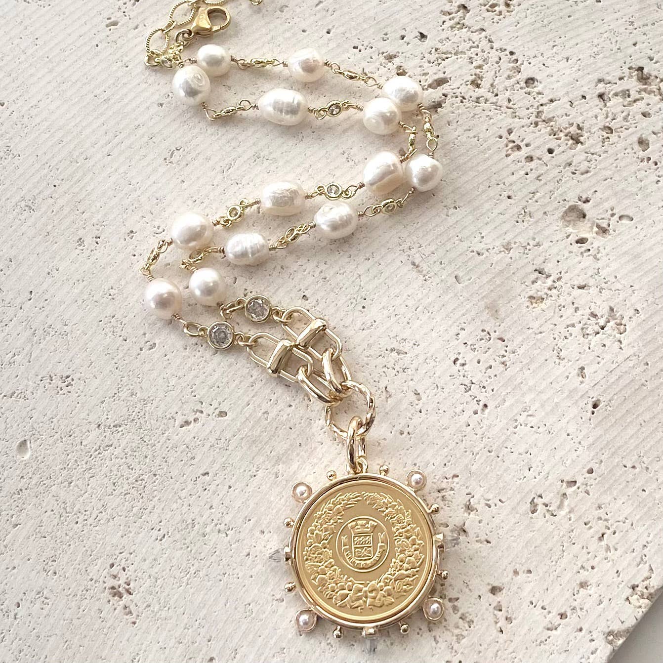 Pearl Coin Necklace