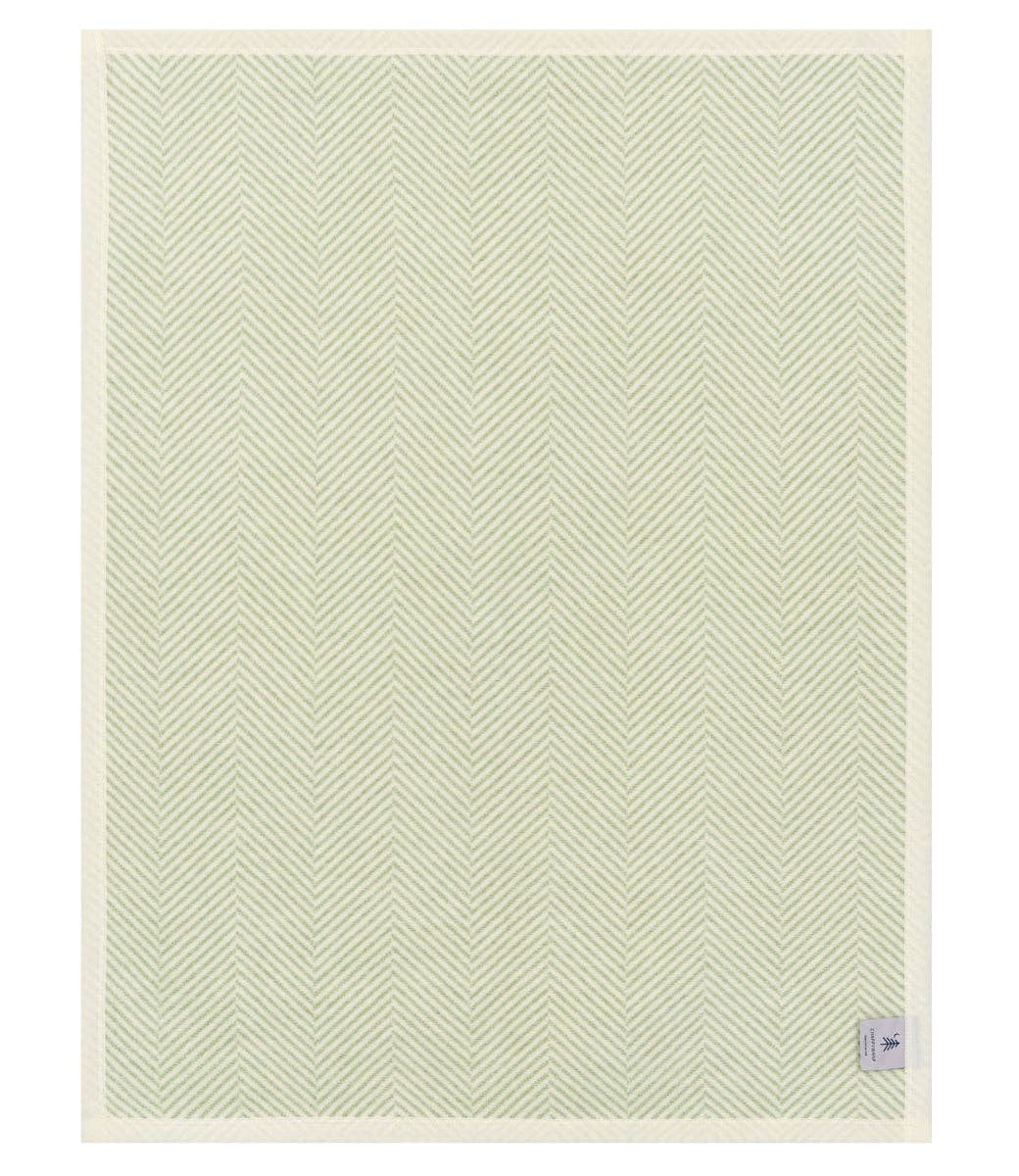 Harborview Herringbone Sprout Green Mini Blanket - Chappywrap