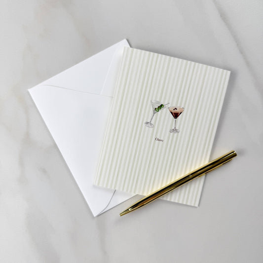 "Cheers" Martini Greeting Card