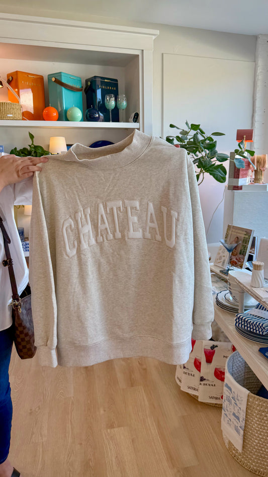 PREORDER: Chateau Mockneck Sweatshirt - Light Grey