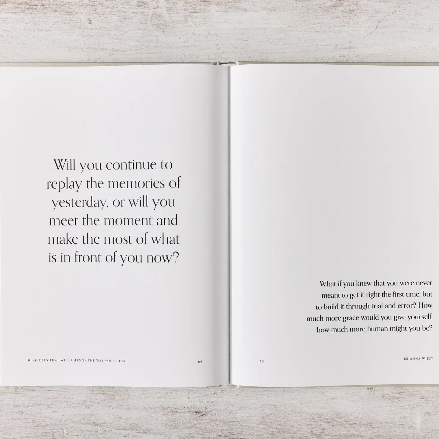 HARDCOVER 101 Quotes That Will Change the Way You Think - Table Book by Brianna Wiest