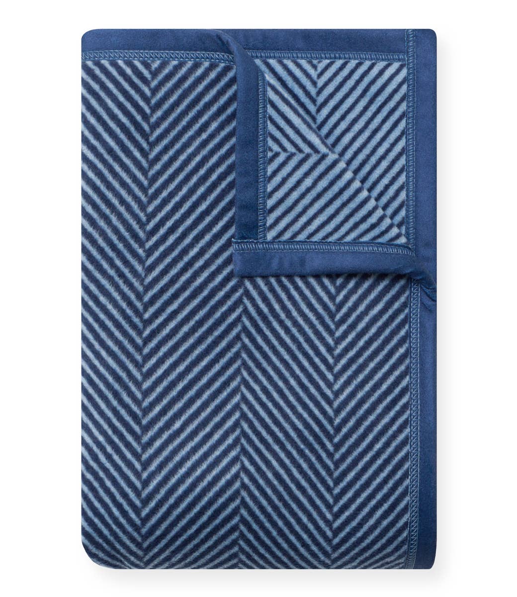 Harborview Herringbone Navy Blanket - Original