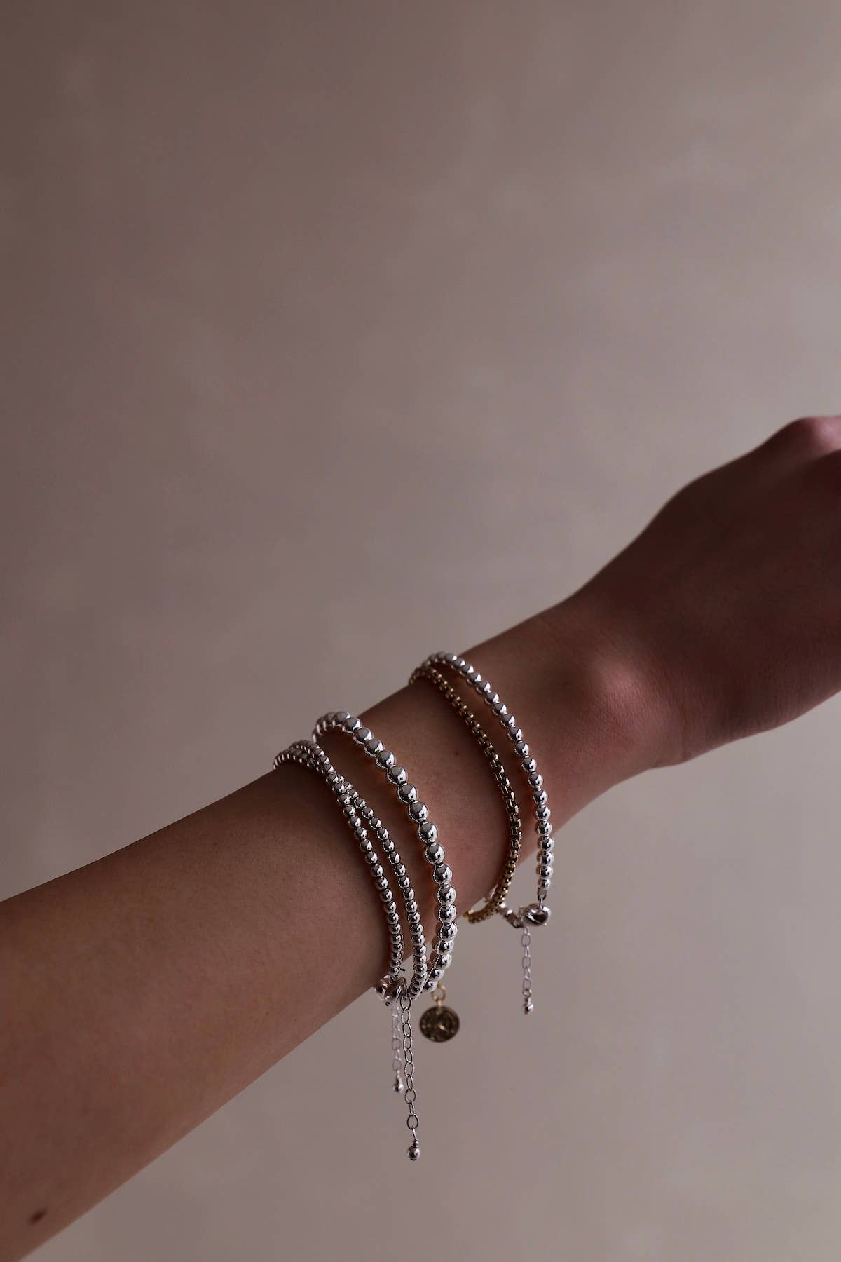 Silver Filled Beaded Bracelet - 5mm - Katie Waltman