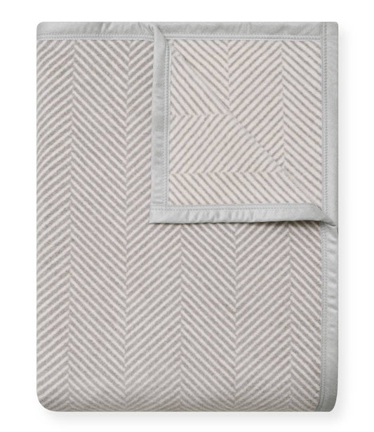 Harborview Herringbone Light Grey Blanket - Original