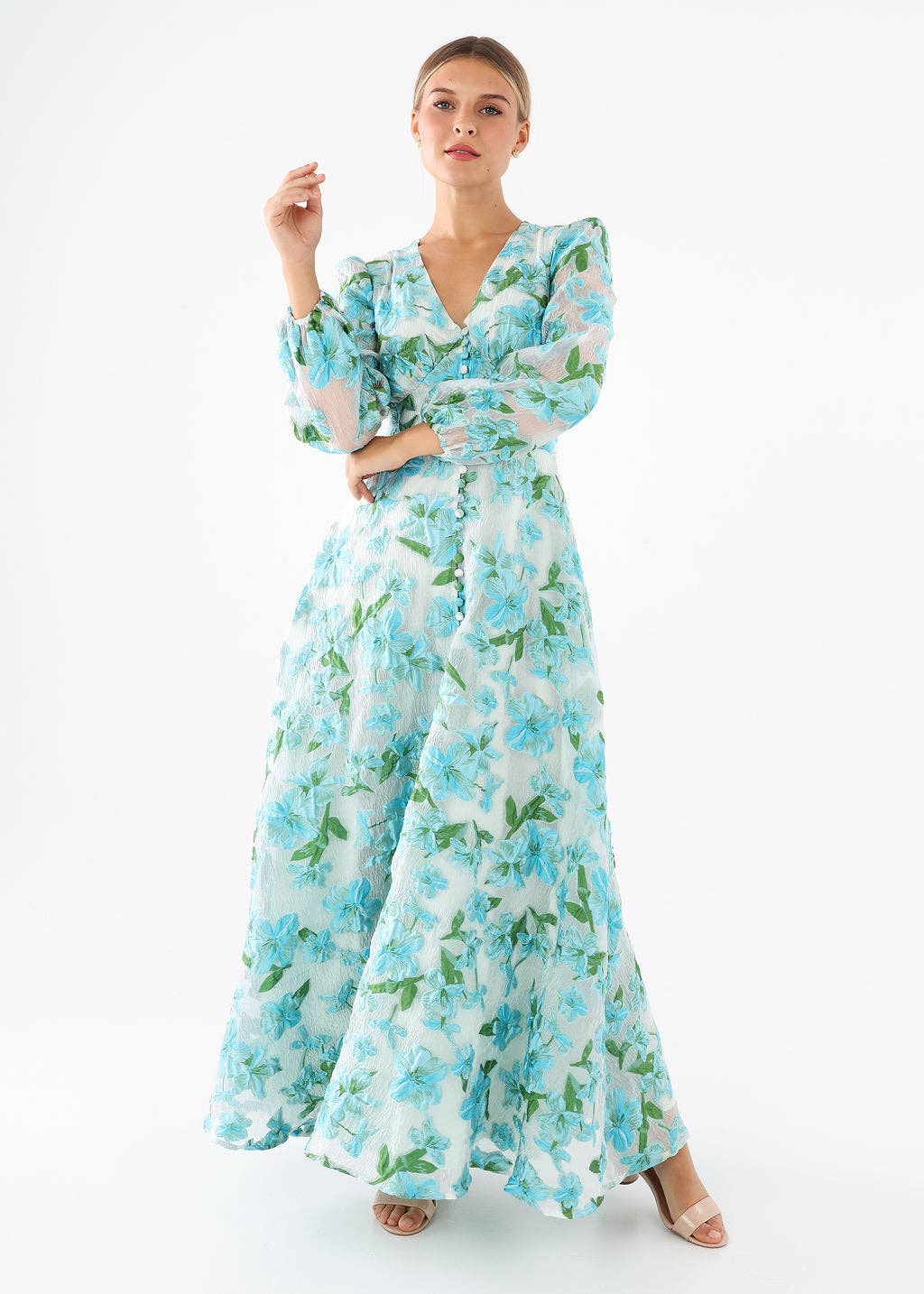 Brooke Gown Tropical Organza - Abbey Glass