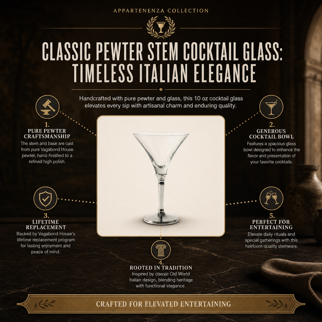 Classic Pewter Stem Cocktail Glass