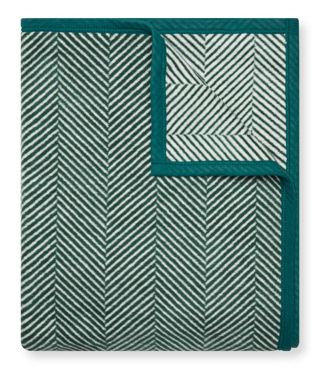 Harborview Herringbone Evergreen Blanket - Chappywrap
